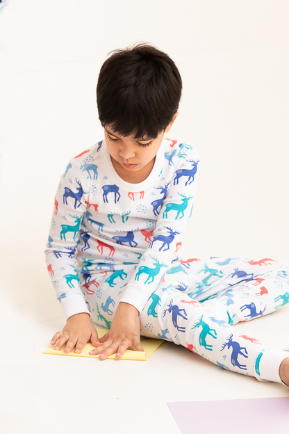 Blue Deers - Long Sleeve PJ Set