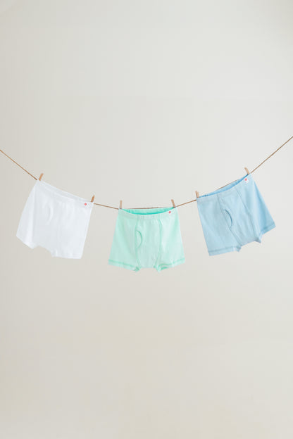 3-Pack Solid Boxer Briefs in Organic Cotton