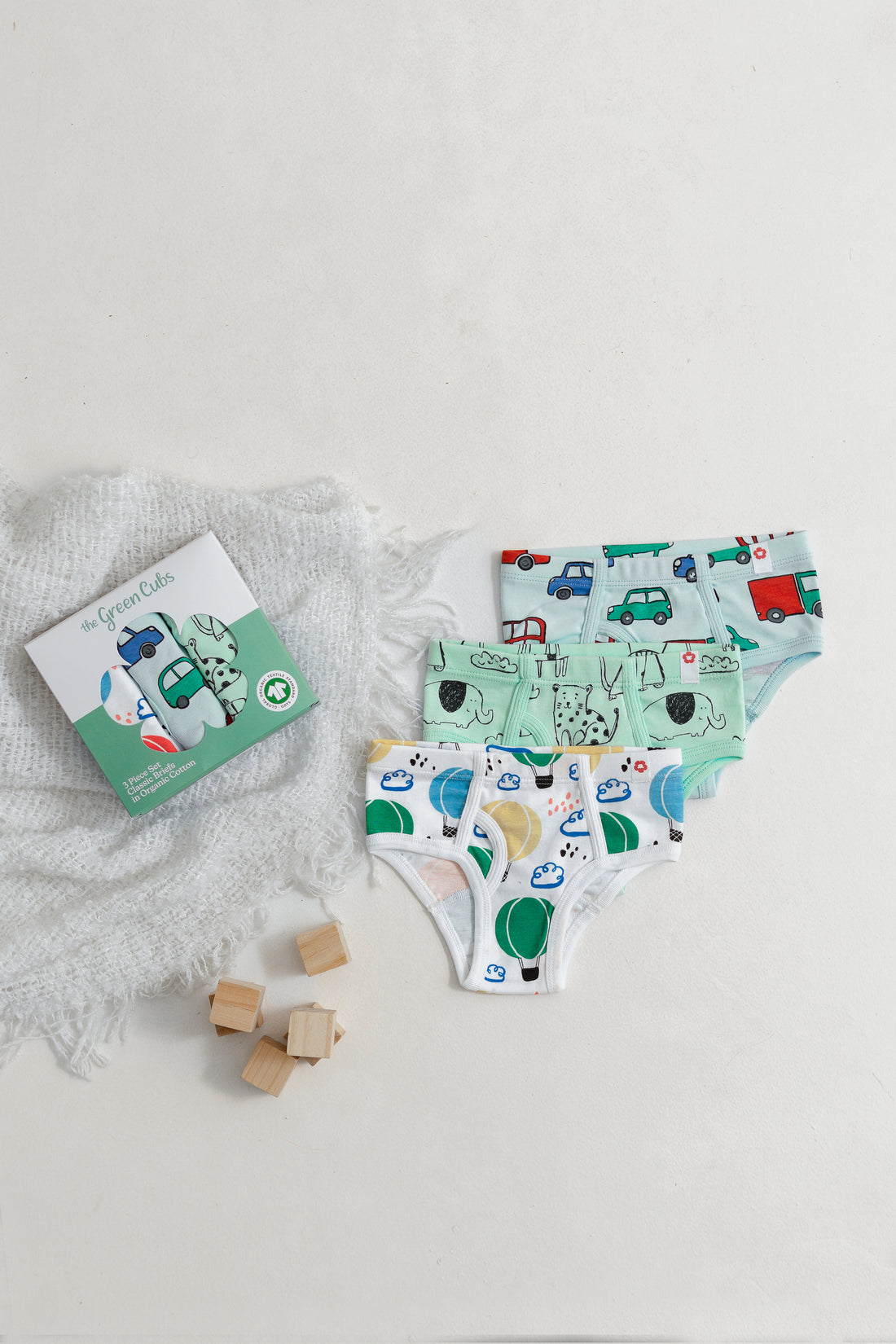 3-Pack Printed Briefs in Organic Cotton