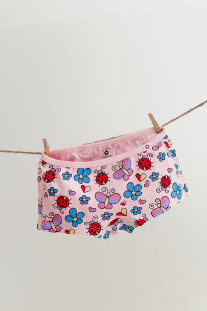 3-Pack Printed Girlshort Underwear in Organic Cotton