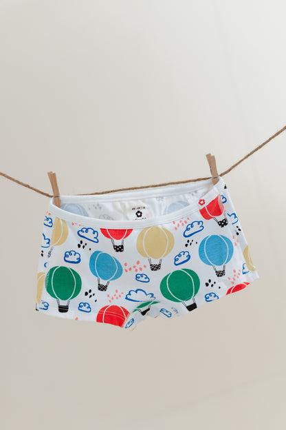 3-Pack Printed Girlshort Underwear in Organic Cotton