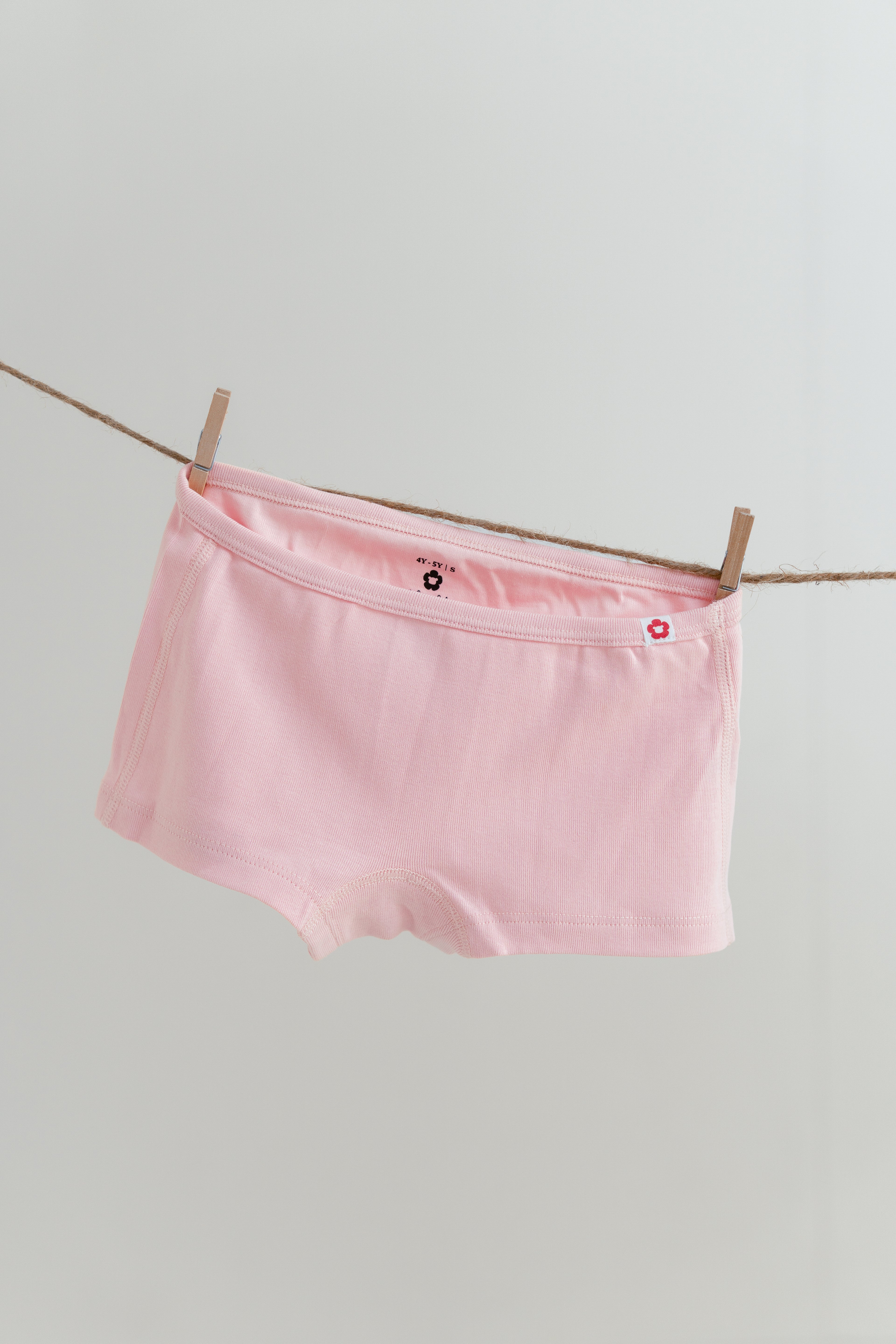 3-Pack Solid Girlshort Underwear in Organic Cotton