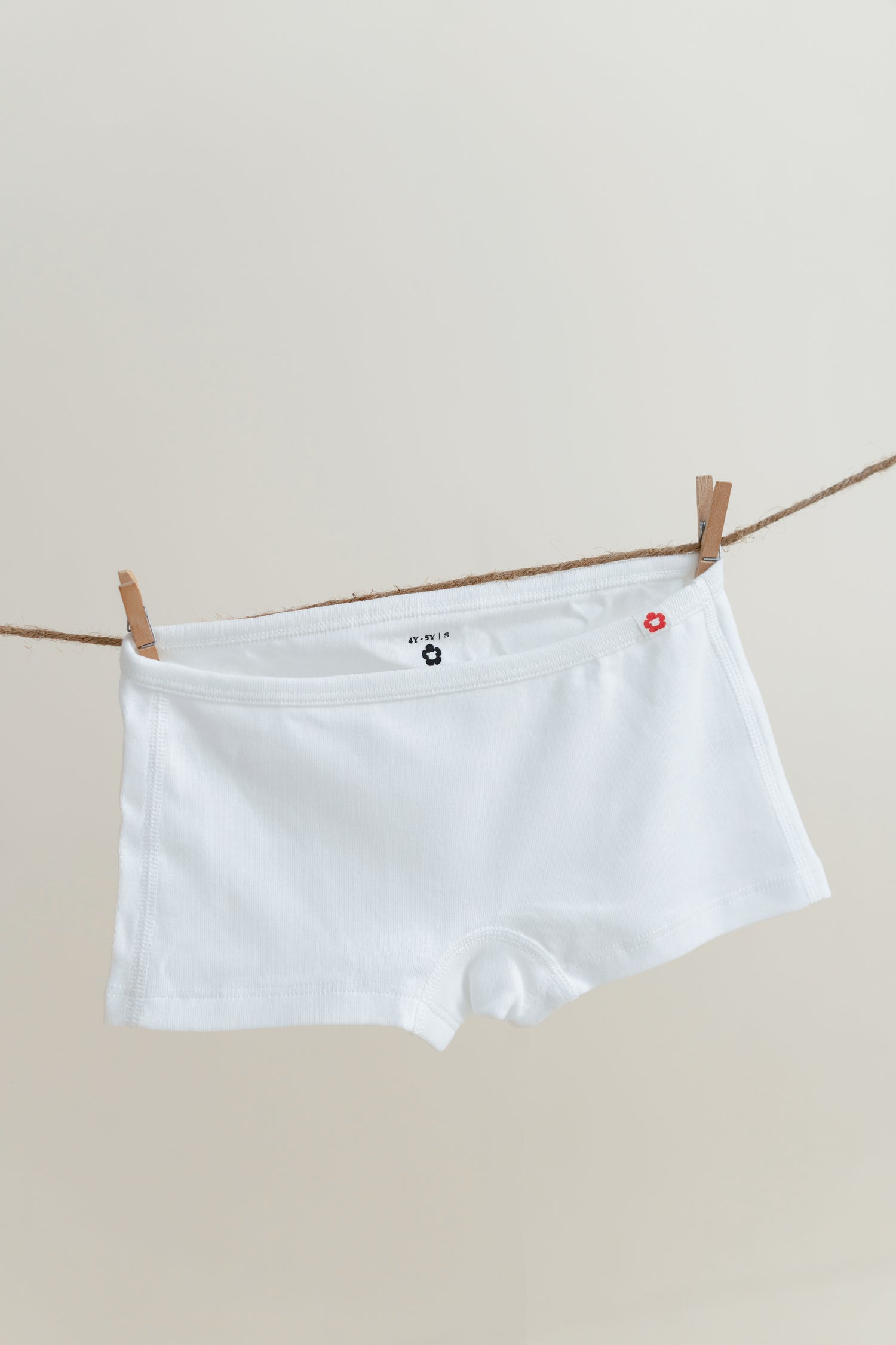 3-Pack Solid Girlshort Underwear in Organic Cotton