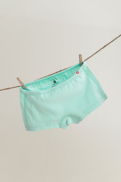 3-Pack Solid Girlshort Underwear in Organic Cotton