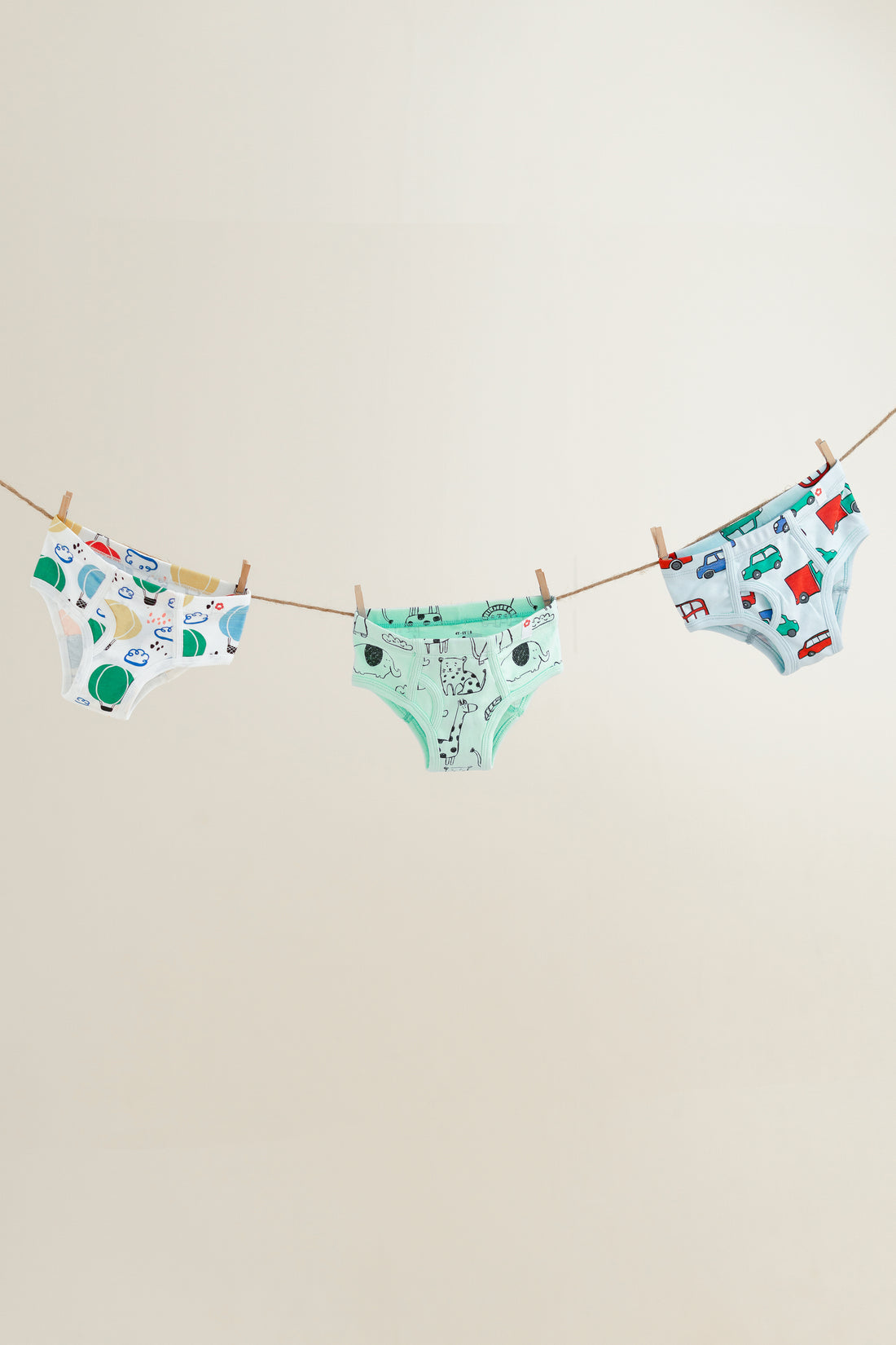 3-Pack Printed Briefs in Organic Cotton