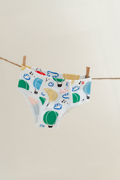 3-Pack Printed Briefs in Organic Cotton