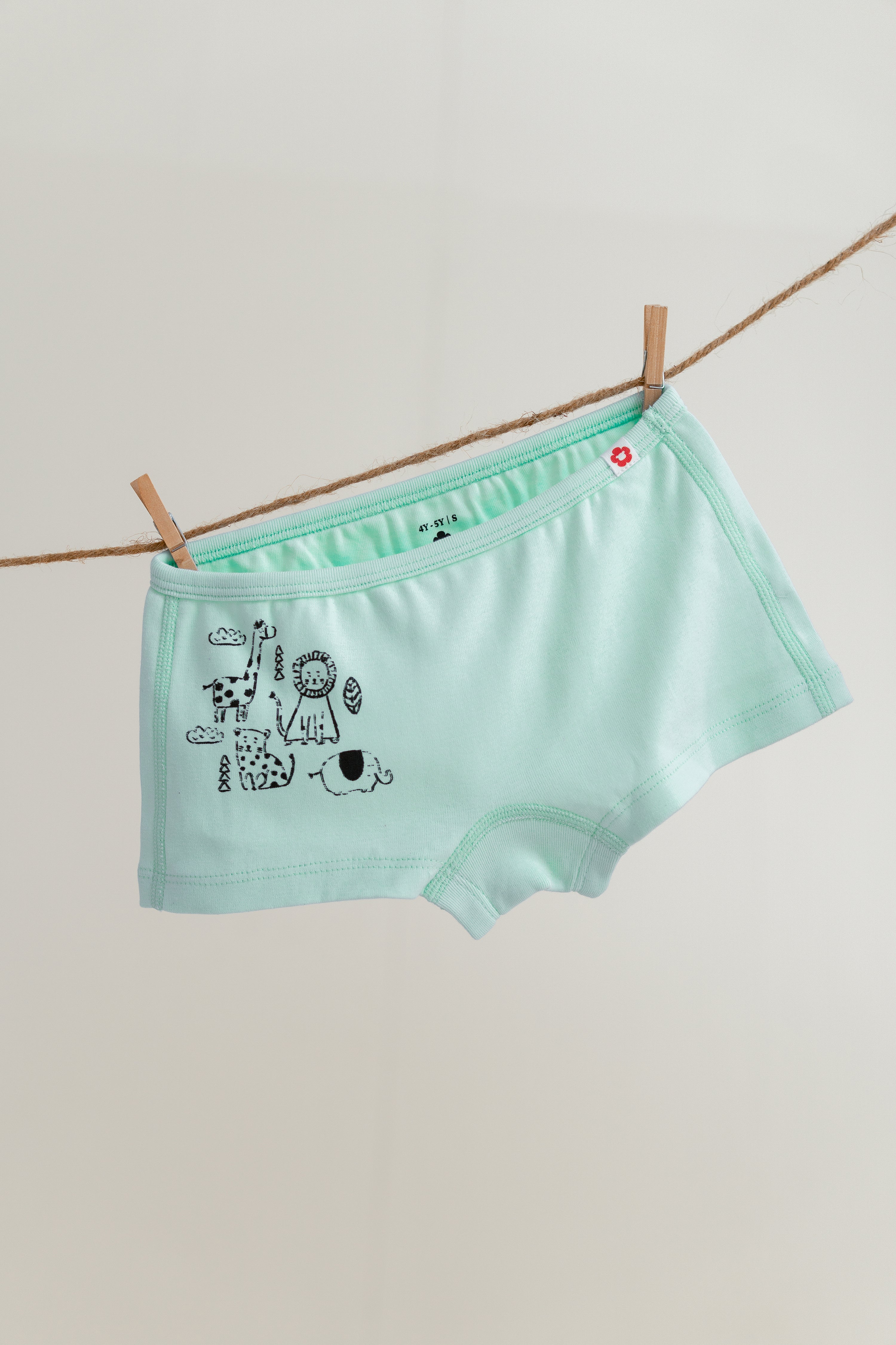 3-Pack Side Printed Girlshort Underwear in Organic Cotton