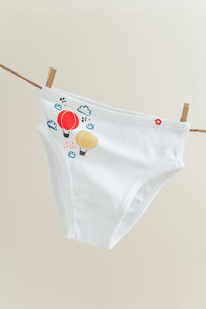 3-Pack Side Printed Hipster Underwear in Organic Cotton