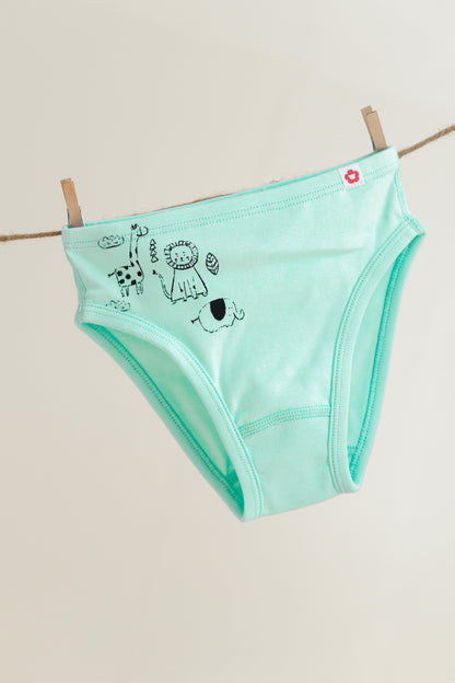 3-Pack Side Printed Hipster Underwear in Organic Cotton