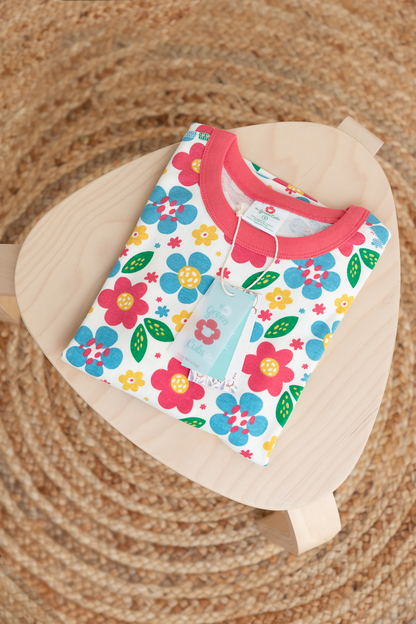 Bright Flowers - Short Sleeve PJ Set